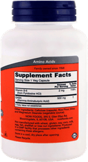 GABA, ГАБА Гамма-Аминомасляная Кислота (ГАМК), 500 мг, растительные капсулы, 200 шт. NOW Foods — фото 2