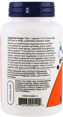 Таурин / Taurine, 1000 мг, растительные капсулы, 100 шт. NOW Foods — фото 3