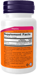 Vitamin D-3 5000 IU / Витамин Д-3 5000 ME, капсулы, 120 шт. NOW Foods — фото 2