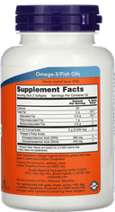 Омега-3 / Omega-3, 1000 мг, 180 ЭПК, 120 ДГК, капсулы, 100 шт. NOW Foods — фото 2