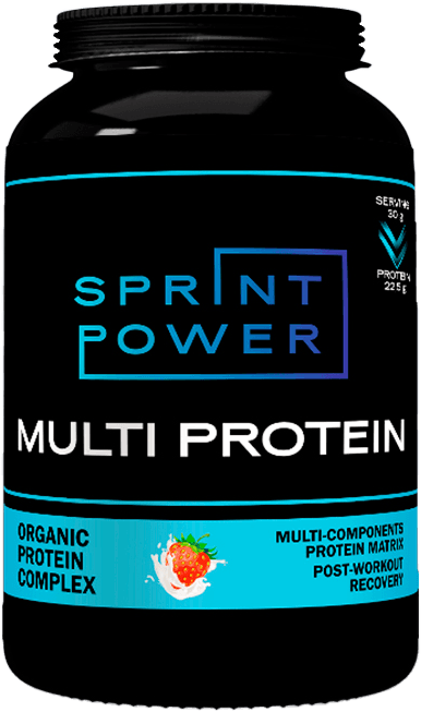 Мульти протеин "SPRINT POWER", клубника, порошок, 900 г