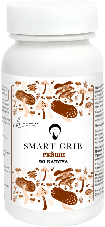 Рейши гриб, капсулы, 90 шт. INNER HEALTH