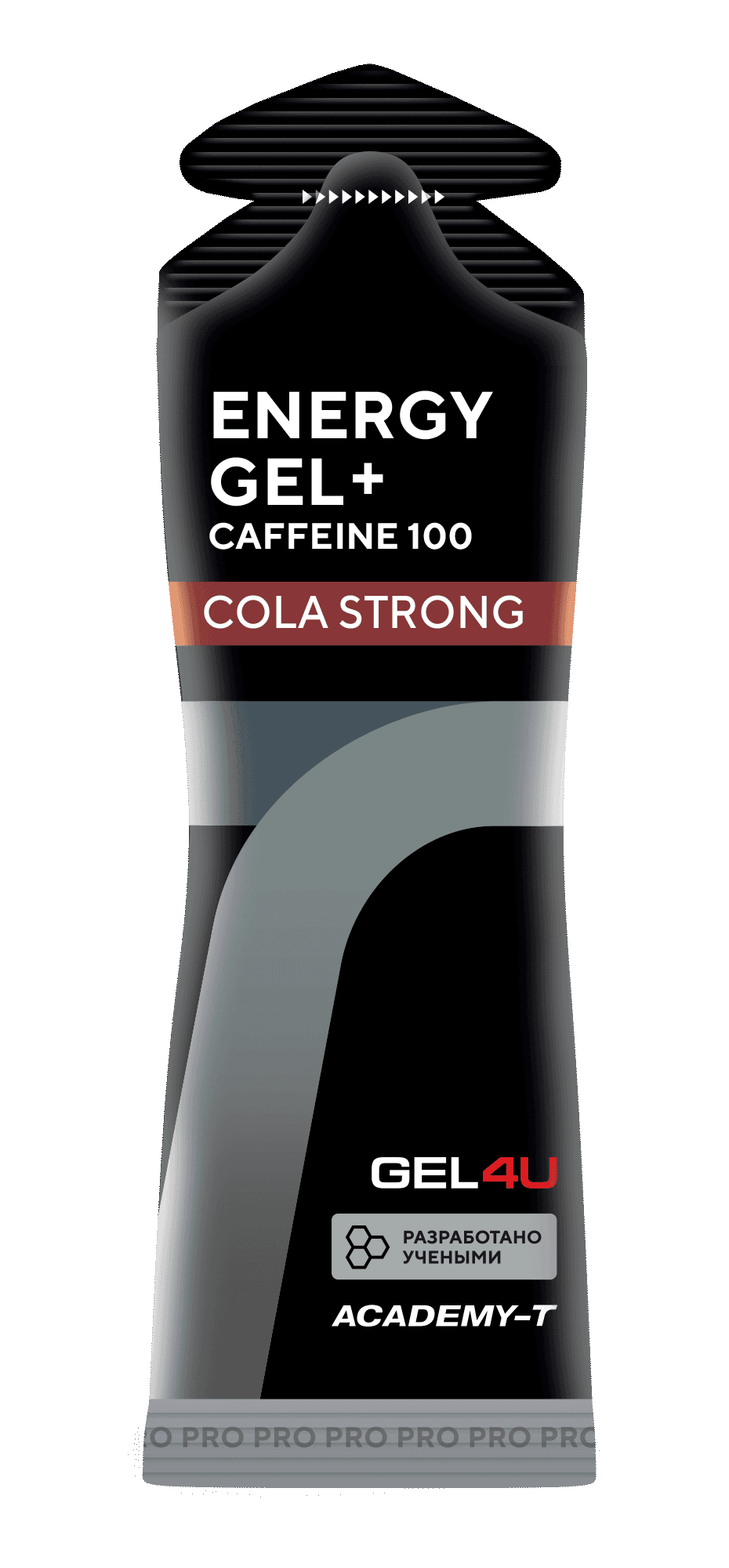 Гель энергетический углеводный с кофеином Energy Caffeine Gel КОЛА, 60мл. АКАДЕМИЯ-Т