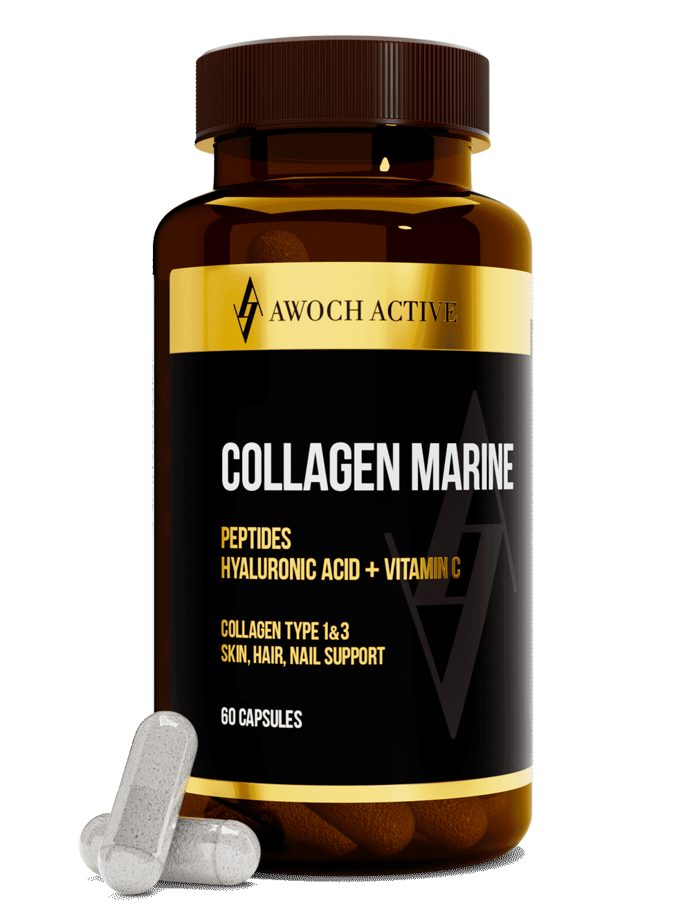 Collagen marine (Коллаген морской), капсулы, 60 шт. ТЖК тм AWOCHACTIVE