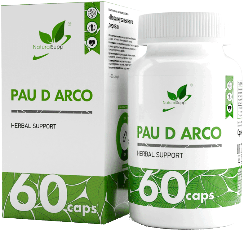 Пау Д Арко Pau de Arco капсулы, 60 шт. NaturalSupp