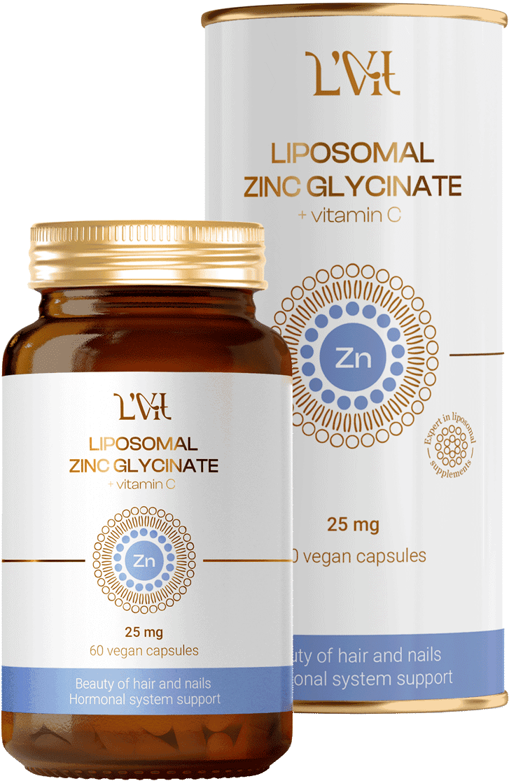 Liposomal Zinc Glycinate + Vitamin C Липосомальный Цинк + Витамин C, капсулы, 60 шт. Liposomal Vitamins