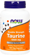 Таурин / Taurine, 1000 мг, растительные капсулы, 100 шт. NOW Foods — фото 1