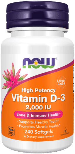 Vitamin D-3 2000 IU / Витамин Д-3 2000 ME, капсулы, 240 шт. NOW Foods
