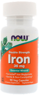 Железо двойной концентрации / Iron, 36 мг, вегетарианские капсулы, 90 шт. NOW Foods — фото 1