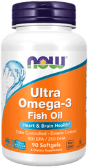 Ультра Омега-3 / Ultra Omega 3, капсулы, 90 шт. NOW Foods — фото 1