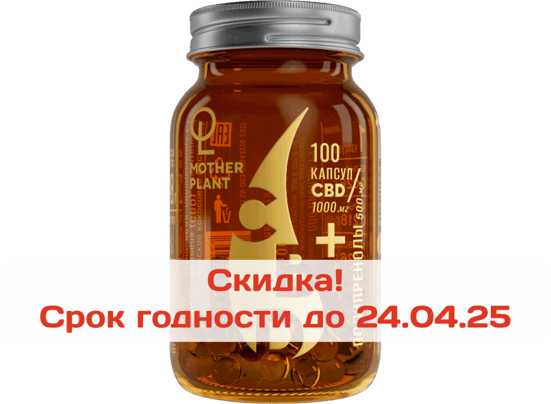 CBD капсулы с полипренолами 1000 мг (100 шт по 10 мг) Motherplant