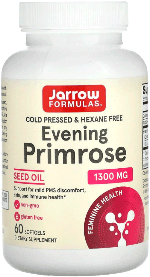Evening Primrose Масло примулы вечерней, 1300 мг, капсулы, 60 шт. Jarrow Formulas