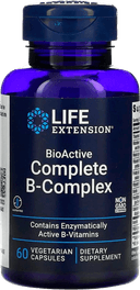 B-complex Полный биоактивный набор витаминов группы B, вегетарианские капсулы, 60 шт. Life Extension — фото 1