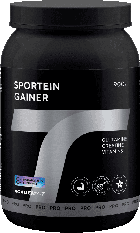 Гейнер Gainer Sportein®, 900 г, ваниль, порошок. АКАДЕМИЯ-Т