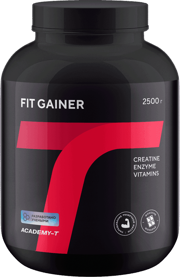Гейнер Fit Gainer, 2500 г, шоколад, порошок. АКАДЕМИЯ-Т