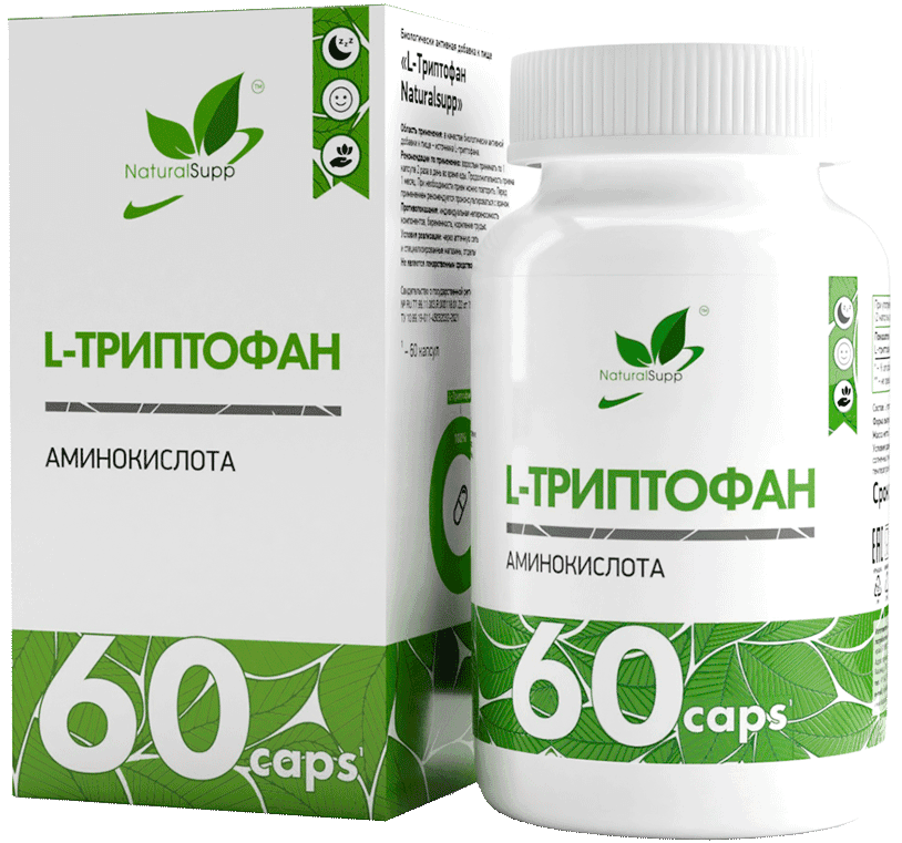 Триптофан Tryptophan, капсулы, 60 шт. NaturalSupp