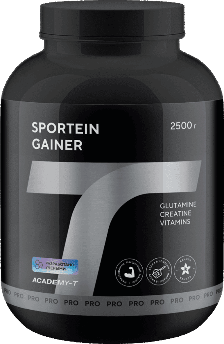 Гейнер Gainer Sportein®, 2500 г, ваниль, порошок. АКАДЕМИЯ-Т